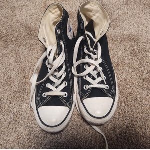 Black Converse High tops Size 7.5